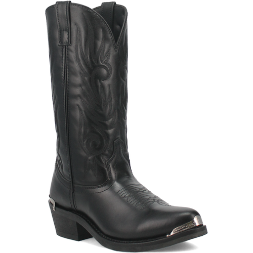 Pard's Western Shop Laredo Men's Black McComb J-Toe Western Boots with Metal Toe Tip & Heel Guard