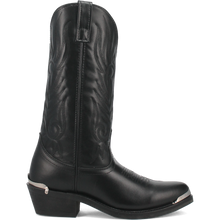 Laredo Men's Black McComb J-Toe Western Boots with Metal Toe Tip & Heel Guard
