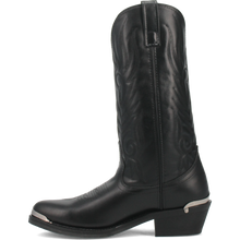 Laredo Men's Black McComb J-Toe Western Boots with Metal Toe Tip & Heel Guard