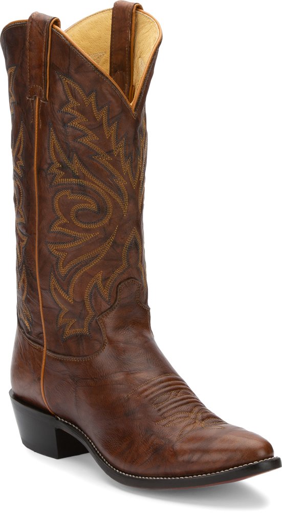 Justin Men's Brown DeerLite Medium J-Toe Western Boots – Pard's