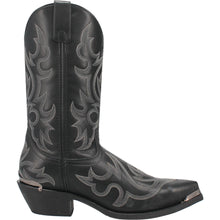 Laredo Men's Jameson Snip Toe Black Western Boots with All-over Fancy Stitching