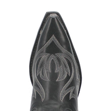 Laredo Men's Jameson Snip Toe Black Western Boots with All-over Fancy Stitching