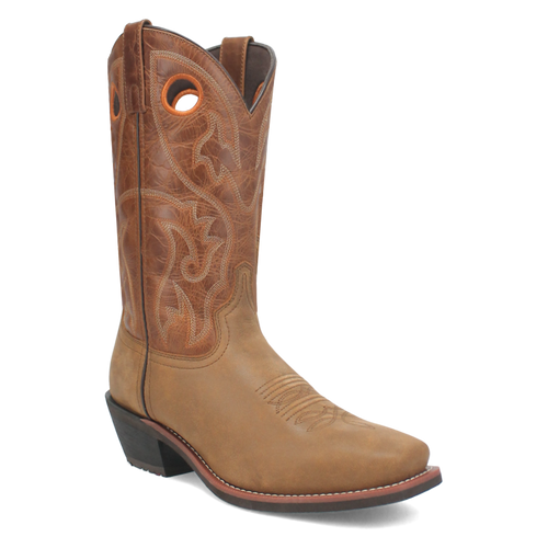 Pard's Western Shop Laredo Men's Tan Frontier Blunt Toe Cowboy Boots
