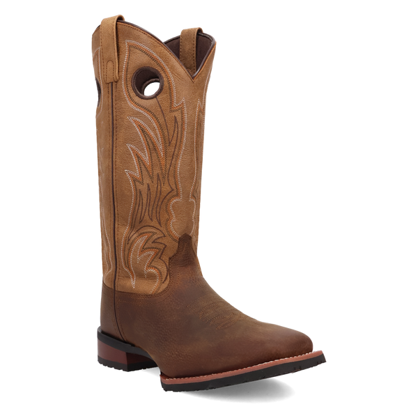 Laredo Men's Dark Brown/Tan Cullen Broad Square Toe Boots – Pard's