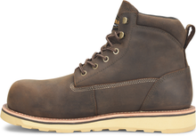 Carolina Boots Dark Coffee 6" Waterproof Staple Gun Round Toe Lace Up Work Boots for Men