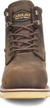 Carolina Boots Dark Coffee 6" Waterproof Staple Gun Round Toe Lace Up Work Boots for Men