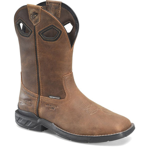 Pard's Western Shop Double H Men's Phantom Rider Brown Zane Broad Square Composite Toe Waterproof Western Work Boots