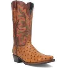 Pard's Western Shop Dingo Outlaw Tan Ostrich Print Snip Toe Boots for Men