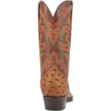 Dingo Outlaw Tan Ostrich Print Snip Toe Boots for Men