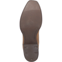 Dingo Men's Tan True Grit Blunt Toe Western Boots with Green Tops
