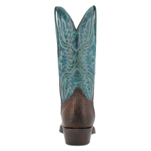 Dingo Men's Brown Rio Lobo Snip Toe Western Boots with Blue Tops