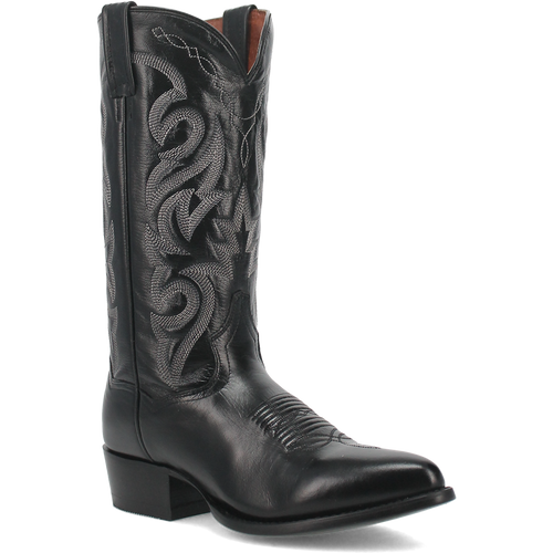 Pard's Western Shop Dan Post Black Milwaukee Snip Toe Western Boots for Men