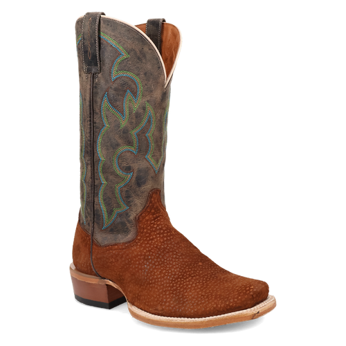 Pard's Western Shop Dan Post Men's Rust Suede Carpincho Blunt Toe Boots