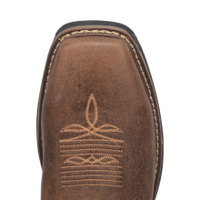 Dan Post Men's Brown Storm's Eye Waterproof Broad Square Composite Toe Western Work Boots