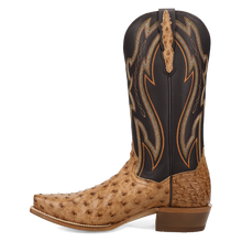Dan Post Men's Tan Grit Full Quill Ostrich Snip Toe Western Boots