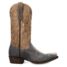 Dan Post Men's Grey/Bone Stryker Python Snip Toe Western Boots