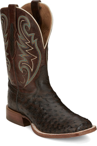 Pard's Western Shop Tony Lama Men's Foster Sienna Full Quill Ostrich Broad Square Toe Boots