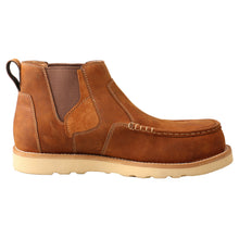 Twisted X Men's Brown Chelsea Round Composite Toe Wedge Sole Work Shoes