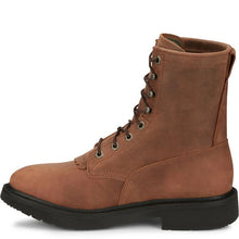 Justin Aged Brown 8" Lace-Up Round Toe Work Boots for Men