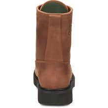 Justin Men's Brown Livestock Round Steel Toe Lace-Up Work Boots