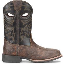 Double H Men's Brown Phantom Rider Lazario Broad Square Toe Roper Boots with Black Tops