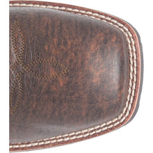 Double H Men's Brown Phantom Rider Lazario Broad Square Toe Roper Boots with Black Tops