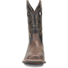 Double H Men's Brown Phantom Rider Lazario Broad Square Toe Roper Boots with Black Tops