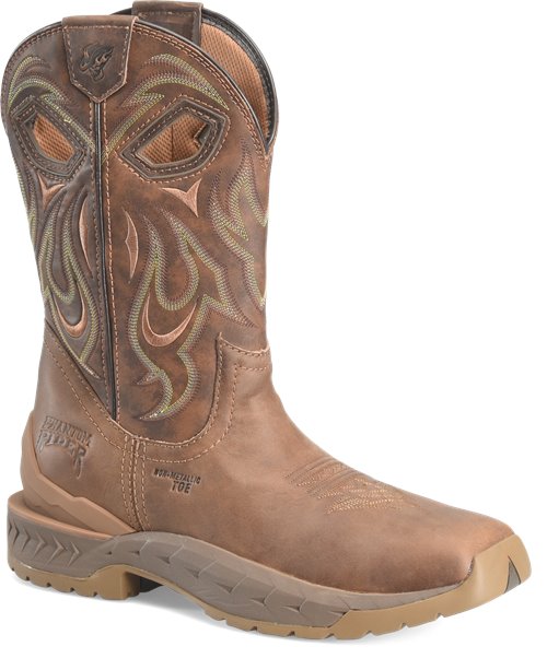 Pard's Western Shop Double H Men's Tan Sand Strike Phantom Rider Waterproof Broad Square Composite Toe Roper Boots