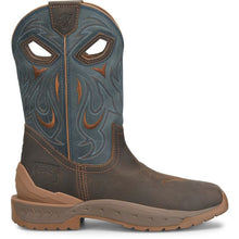 Double H Men's Brown Emperor Phantom Rider Broad Square Toe Roper Boots with Blue Tops