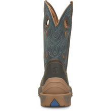 Double H Men's Brown Emperor Phantom Rider Broad Square Toe Roper Boots with Blue Tops