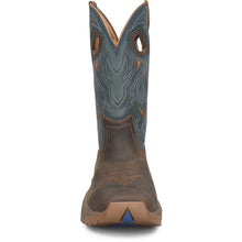 Double H Men's Brown Emperor Phantom Rider Broad Square Toe Roper Boots with Blue Tops