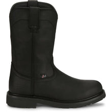 Justin Men's Dorsal Black Waterproof Round Steel Toe Work Boots