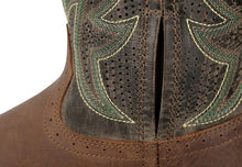 Durango Men's Brown Workhorse Broad Square Toe Boots with Moss Green Ventilated Tops