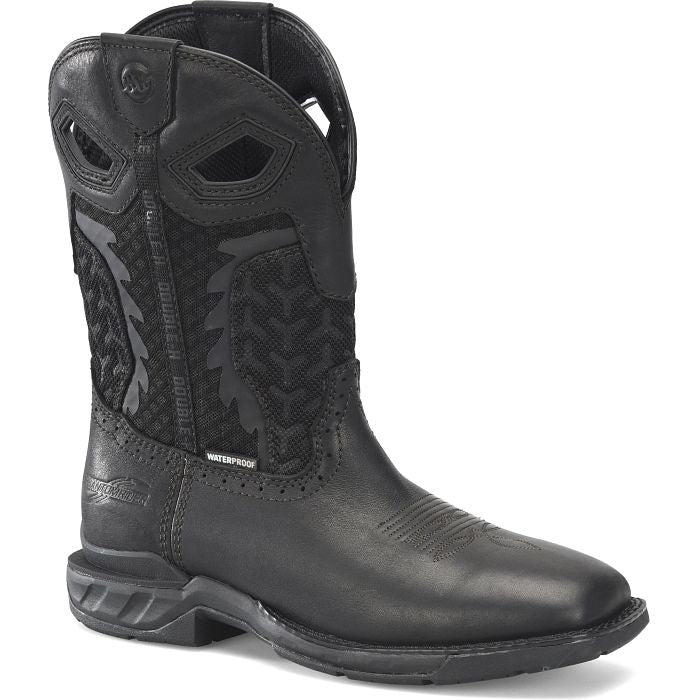 Pard's Western Shop  Men's Double H Phantom Rider Black Shadow Waterproof Wide Square Toe Roper Boots