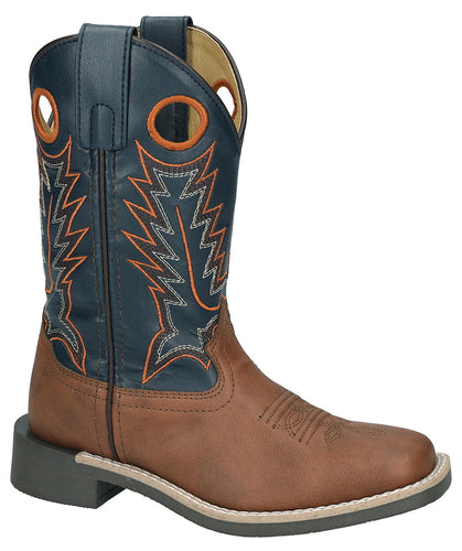 Pard's Western Shop Smoky Mountain Boots Brown El Paso Boots for Kids with Navy Tops