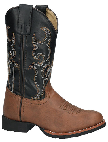 Pard's Western Shop Smoky Mountain Boots Brown Mustang Western Boots with Black Tops for Kids