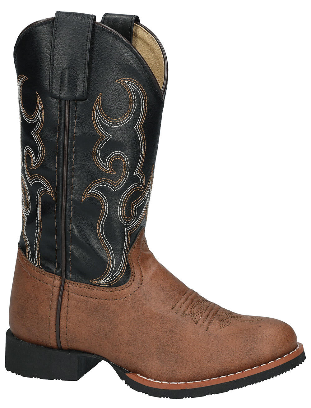 Pard's Western Shop Smoky Mountain Boots Brown Mustang Western Boots with Black Tops for Kids