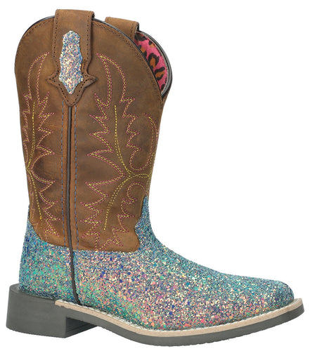 Blue Pastel Ariel Glitter Boots for Kids from Smoky Mountain Boots