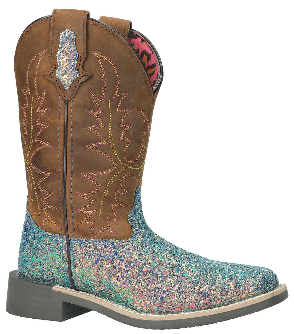 Blue Pastel Ariel Glitter Boots for Kids from Smoky Mountain Boots