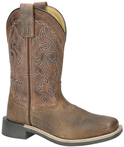 Pard's Western Shop Smoky Mountain Boots Distressed Pebble Brown Square Toe Midland Boots for Children