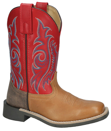 Pard's Western Shop Smoky Mountain Boots Tan Barrett Boots for Kids with Red Tops