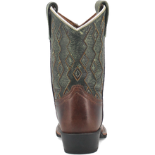 Dan Post Children's Brown Teddy Square Toe Boots with Green Tops