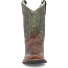 Dan Post Children's Brown Teddy Square Toe Boots with Green Tops