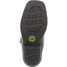 Dan Post Children's Brown Teddy Square Toe Boots with Green Tops