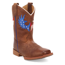 Pard's Western Shop Dan Post Children's Tan Freedom Flight Boots with Stitched Freedom Eagle on the Tops