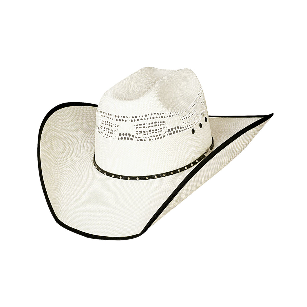 Pard's Western Shop Bullhide Hats Justin Moore Collection 20X Beer Time Natural Bangora Western Straw Hat with Black Bound Edge