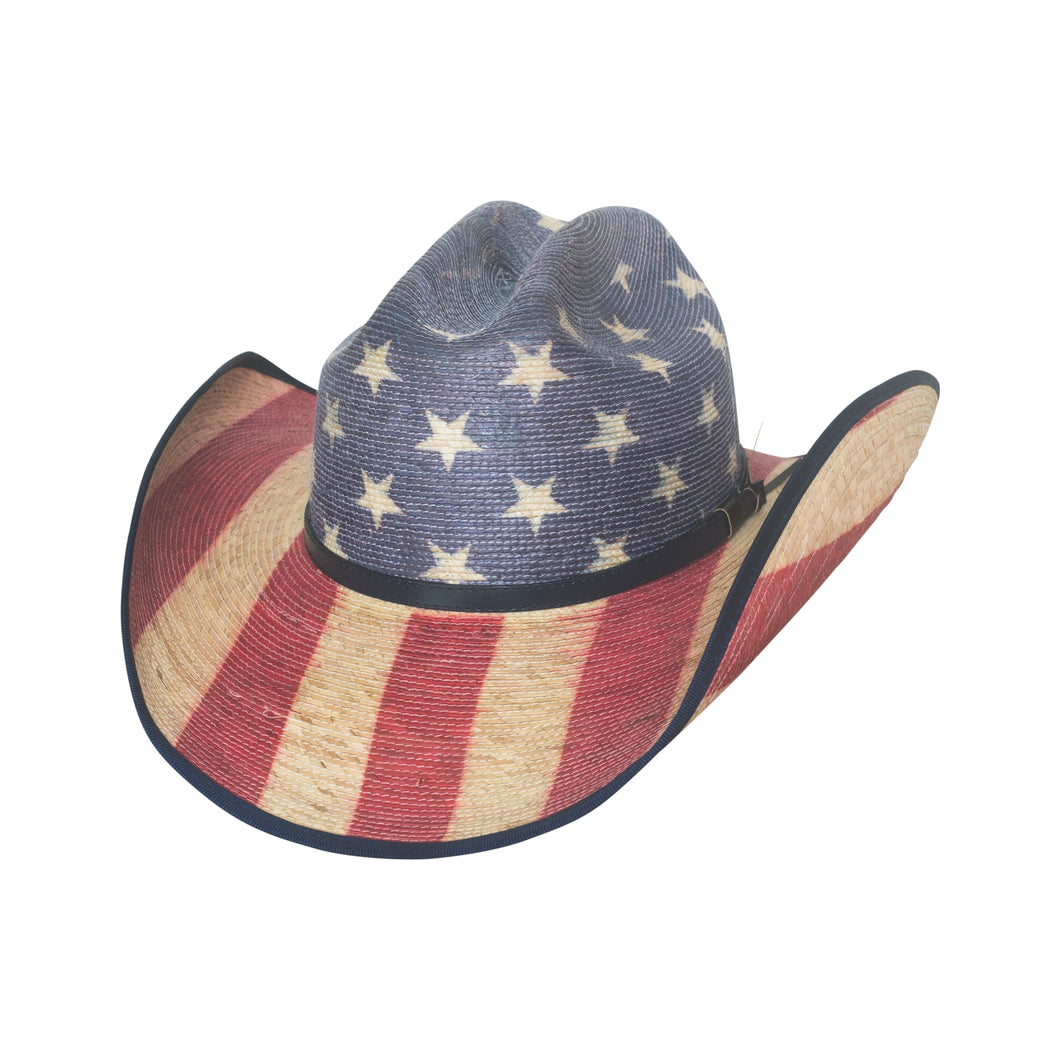 Pard's Western Shop Bullhide Hats 20X Star Spangled Palm Leaf Fashion Western Straw Hat