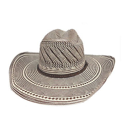 Pard's Western Shop Above Board 100X Ivory/Chocolate Shantung Panama Straw Hat from Bullhide Hats Rodeo Round Up Collection