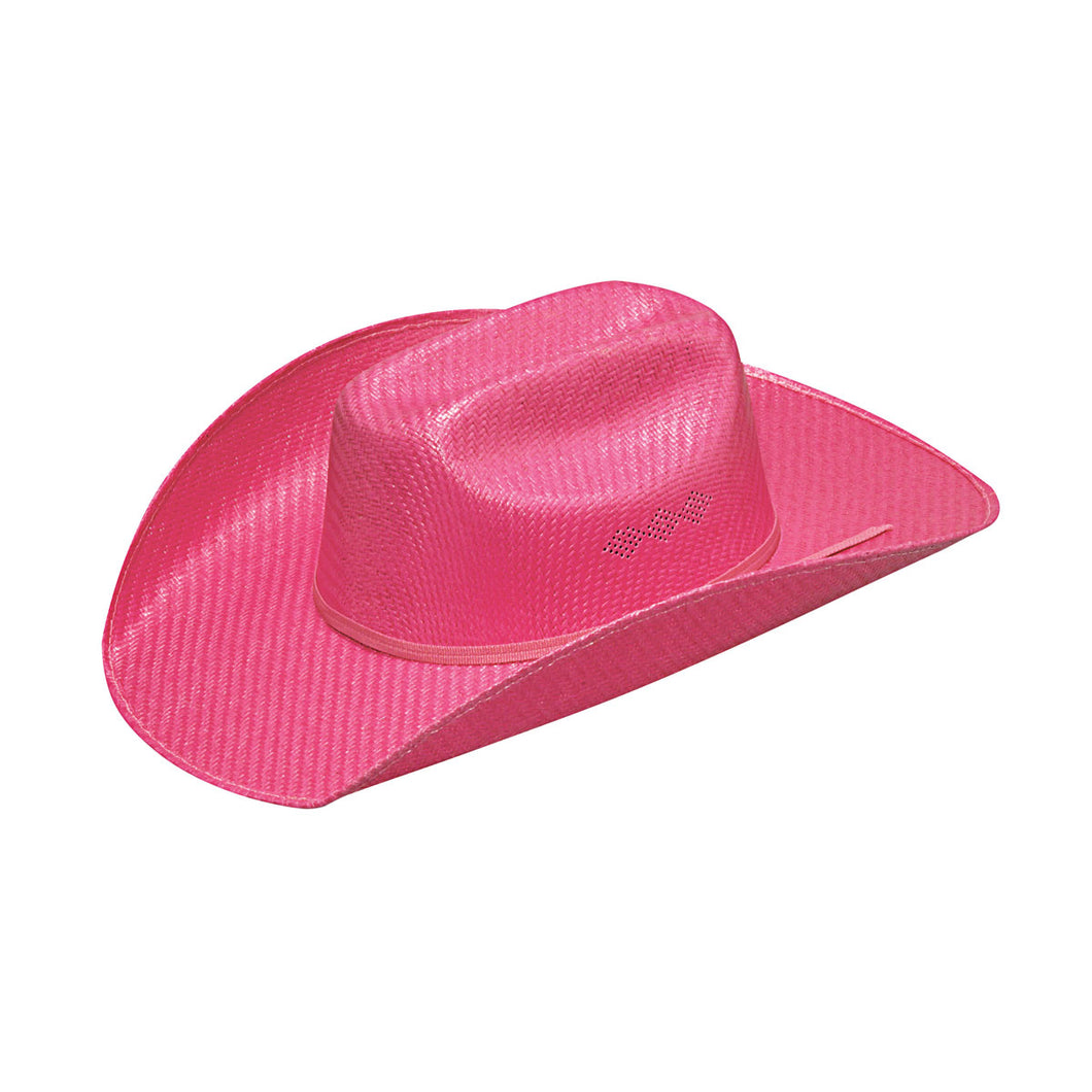 Pard's Western Shop Twister Hot Pink Western Straw Hat for Kids