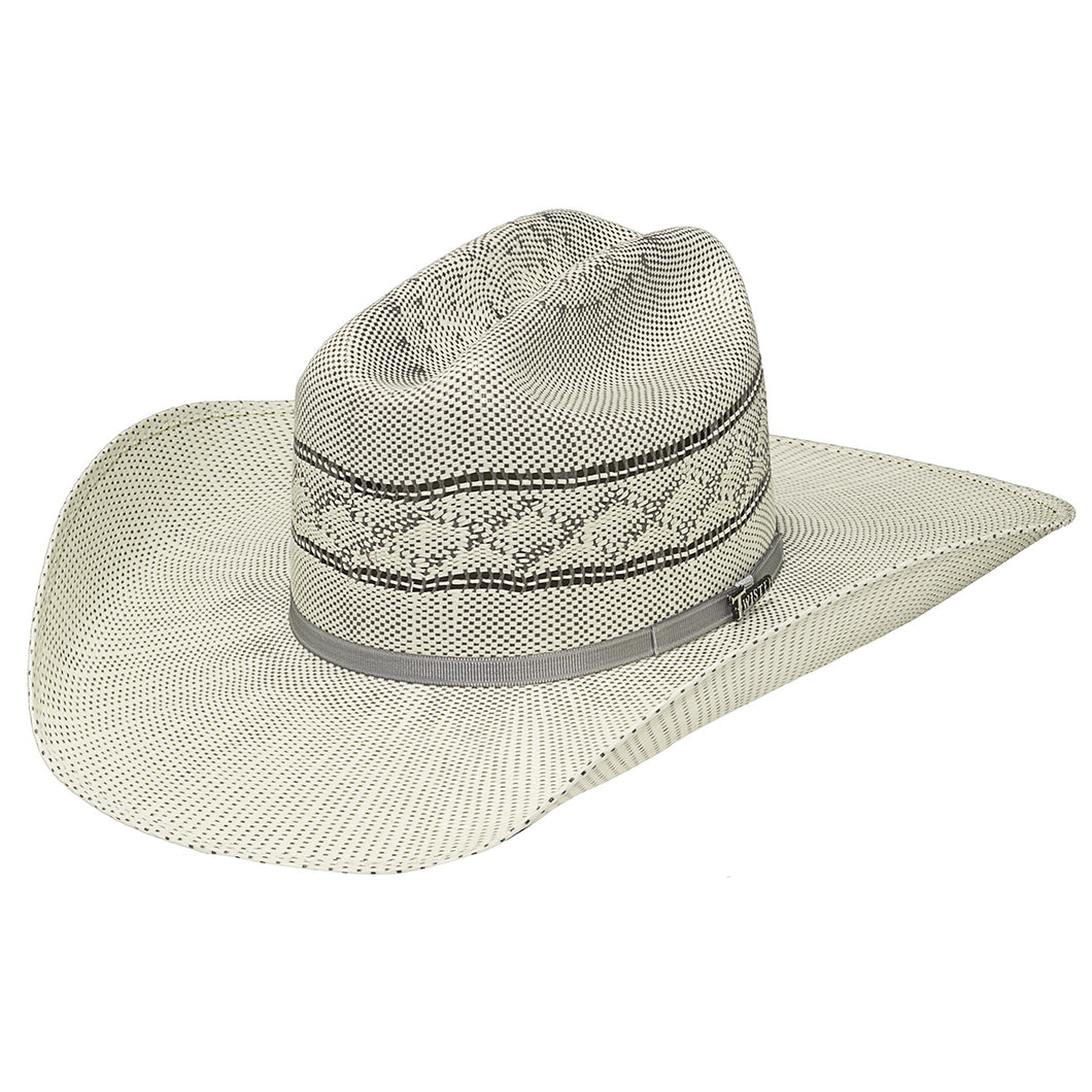 Pard's Western Shop Twister Ivory/Grey Premium Bangora Western Straw Hat
